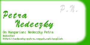 petra nedeczky business card